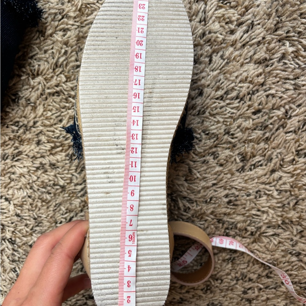 See by Chloé Denim Canvas Raw-Edge Espadrille Sandals - Picture 7 of 7